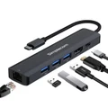 USB-C SuperSpeed 6-in-1 Multiport Adapter Docking Station Simplecom CHN560