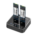 USB 3.2 Gen2 to Dual Bay NVMe M.2 SSD Docking Station Duplicator Offline Clone Simplecom SD550