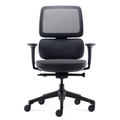 Rapidline Orca Mesh Back Executive Chair with Height Adjustable Lumbar Support & Armrests - BIFMA / Greenguard Approved 10yr Warranty