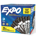 36x Expo Chisel Tip Whiteboard Marker - Black