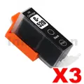 3 x Pack Canon PGI-520BK Compatible Inkjet (with Chip)
