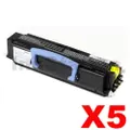 5 x Dell-1700 Black (High Yield) Compatible Laser Toner Cartridge - 6,000 pages