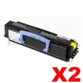 2 x Dell-1700 Black (High Yield) Compatible Laser Toner Cartridge - 6,000 pages