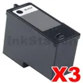 3 x Dell 966 / 968 Black (CH883/Sereis7-Bk) Compatible Inkjet Cartridge - High capacity