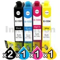 5-Pack Compatible Epson 133 T1331-1334 Inkjet Cartridges [2BK,1C,1M,1Y]