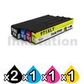 5 Pack HP 970XL + 971XL Compatible High Yield Inkjet Cartridges CN625AA-CN628AA [2BK,1C,1M,1Y]