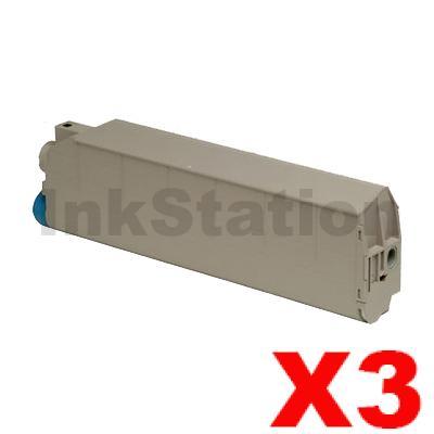 3 x OKI C5600 / 5700 Compatible Black Toner Cartridge - 6,000 pages