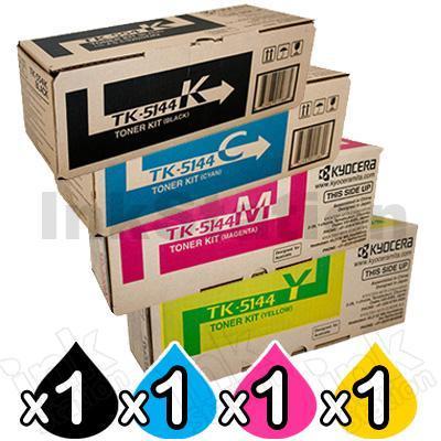 4 Pack Genuine Kyocera TK-5144 Toner Combo M-6030CDN, M-6530CDN, P-6130CDN [BK+C+M+Y]