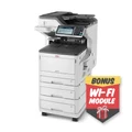 OKI MC873DNX A3 Colour Multifunction LED Printer with 2 Extra Paper Trays, Caster Base and Free Wi-Fi Module