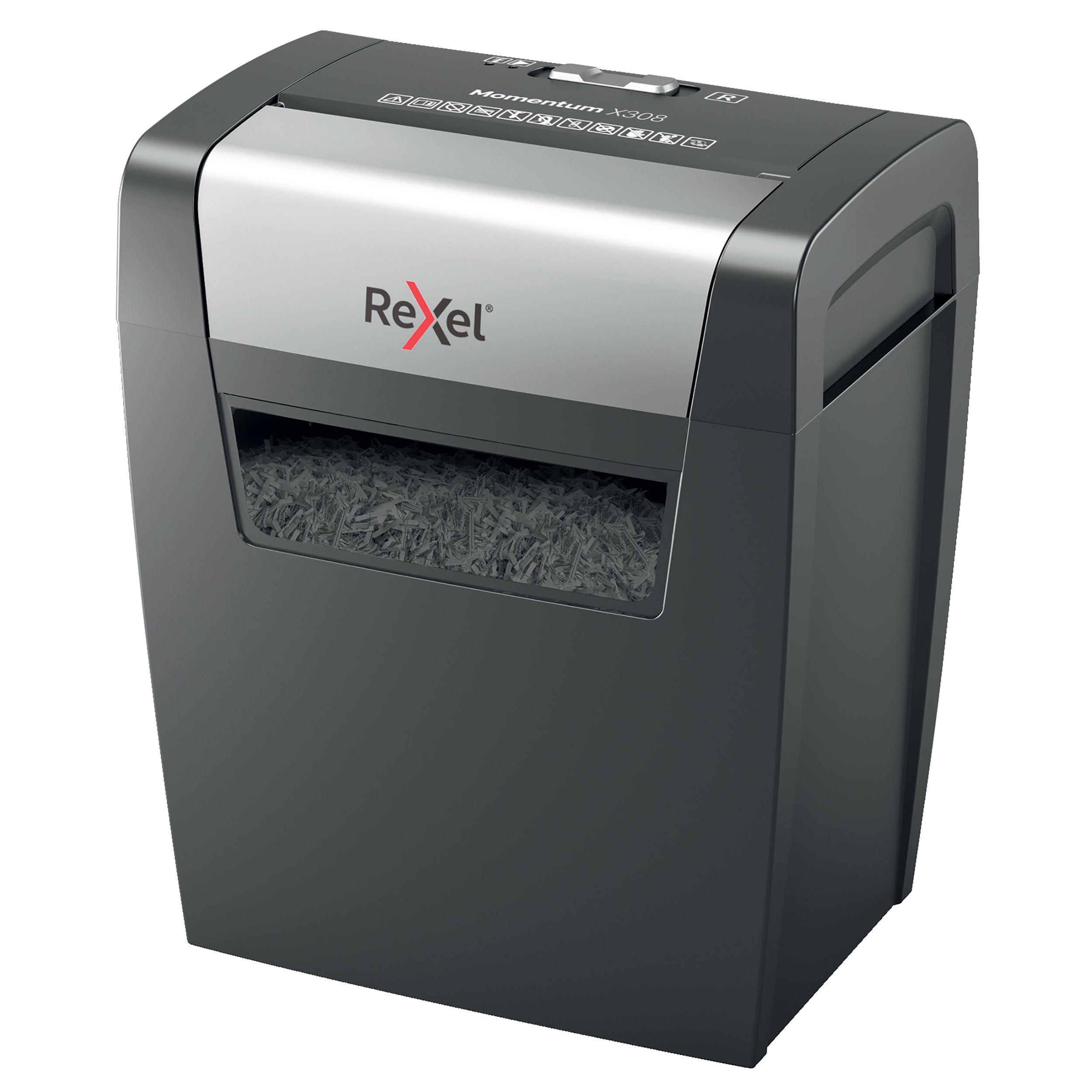 Rexel Momentum X308 8-Sheet Paper Shredder Cross Cut Black 2104570AU