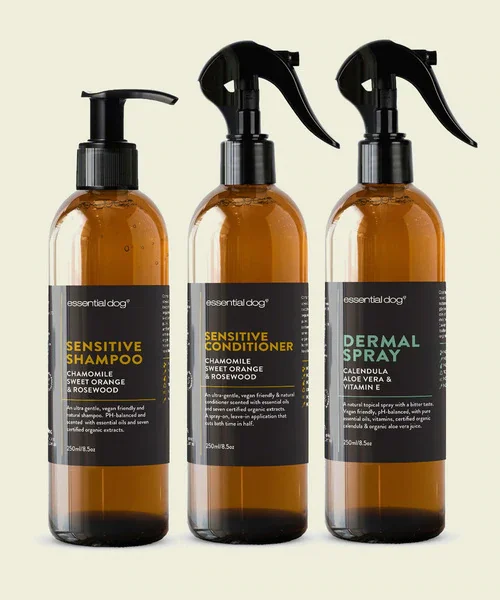 Sensitive Pack: Dog Shampoo, Conditioner and Dermal Scratch Spray
