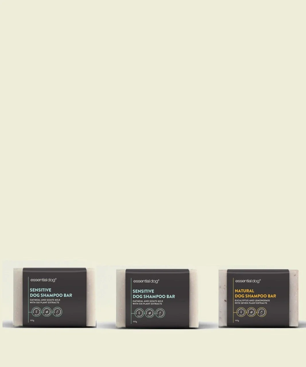 3 x 100g Solid Dog Shampoo Soap Bars