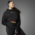 adidas Collective Power Cropped Hoodie (Plus Size) Black 4X - Women Lifestyle,Training Hoodies
