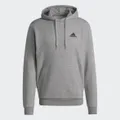 adidas Essentials Fleece Hoodie Grey / Black 2XL - Men Lifestyle Hoodies,Sweatshirts