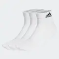 adidas Cushioned Sportswear Ankle Socks 3 Pairs White / Black L - Unisex Lifestyle Socks & Leg Warmers