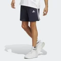 adidas Essentials French Terry 3-Stripes Shorts Ink XS - Men Lifestyle Shorts