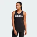 adidas Essentials Loose Logo Tank Top Black / White S - Women Lifestyle Shirts