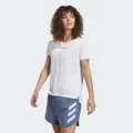 adidas Terrex Agravic Trail Running Tee White L - Women Outdoor Shirts