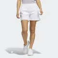 adidas Pintuck 5-Inch Pull-On Golf Shorts White XL - Women Golf Shorts