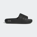 adidas Adilette Ayoon Slides Black / White / Black 10.0 - Women Lifestyle Sandals & Thongs