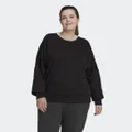 adidas ALL SZN Fleece Sweatshirt (Plus Size) Black 1X - Women Lifestyle Sweatshirts