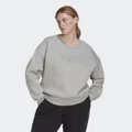 adidas ALL SZN Fleece Sweatshirt (Plus Size) Grey 1X - Women Lifestyle Sweatshirts