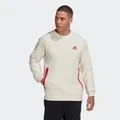 adidas Designed for Gameday Crew Sweatshirt Wonder White 2XL - Men Lifestyle Sweatshirts