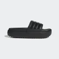 adidas Adilette Platform Slides Black / Black 10.0 - Women Swimming,Lifestyle Sandals & Thongs