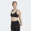 adidas Yoga Studio Luxe Light-Support Bra Black L A-C - Women Training Sports Bras