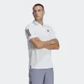 adidas Club 3-Stripes Tennis Polo Shirt White 2XL - Men Tennis Shirts
