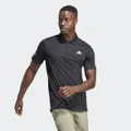 adidas Club 3-Stripes Tennis Polo Shirt Black M - Men Tennis Shirts