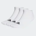 adidas Cushioned Low-Cut Socks 3 Pairs White / Black L - Unisex Lifestyle Socks & Leg Warmers