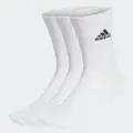 adidas Cushioned Crew Socks 3 Pairs White / Black M - Unisex Lifestyle Socks & Leg Warmers