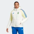 adidas Sweden Condivo 22 Winter Jacket Off White L - Women Football Jackets