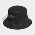 adidas Classic Cotton Bucket Hat Black / White / Grey OSFM - Unisex Lifestyle Headwear