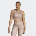 adidas Yoga Studio Print Tank Top Shadow Red / Wonder Orchid XS - Women Training Shirts