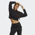adidas Lounge Fleece Sweatshirt Black L - Women Lifestyle Sweatshirts