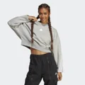 adidas Future Icons 3-Stripes Sweatshirt Grey XL - Women Lifestyle Sweatshirts