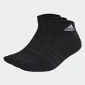 adidas Cushioned Sportswear Ankle Socks 3 Pairs Black / White M - Unisex Lifestyle Socks & Leg Warmers