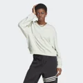 adidas Essentials+ Made with Hemp Sweater Linen Green L - Women Lifestyle Sweatshirts