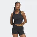 adidas Lounge Rib Tank Top Black L - Women Lifestyle Shirts