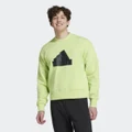 adidas Future Icons Badge of Sport Crew Sweatshirt Pulse Lime 2XL - Men Lifestyle Sweatshirts