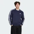 adidas Essentials Fleece 3-Stripes Sweatshirt Ink 2XL - Men Lifestyle Sweatshirts