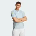 adidas Train Icons 3-Stripes Training Tee Wonder Blue / Pulse Lime / White L - Men Training Shirts