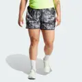 adidas Marathon 20 Allover Print Shorts (Plus Size) White / Black / Grey Six 1X - Women Running Shorts