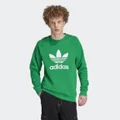 adidas Adicolor Classics Trefoil Crewneck Sweatshirt Green 2XL - Men Lifestyle Sweatshirts