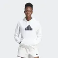 adidas Future Icons Badge of Sport Bomber Hoodie White L - Women Lifestyle Hoodies