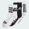 adidas Star Wars Socks 3 Pairs Kids White / Black / White S - Kids Lifestyle Socks & Leg Warmers