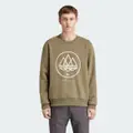 adidas Mod Trefoil Sweatshirt Olive Strata S - Men Lifestyle Sweatshirts
