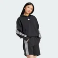 adidas Future Icons 3-Stripes Hoodie Black XL - Women Lifestyle Hoodies